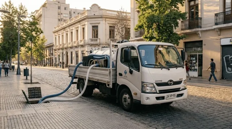 Plan preventivo de mantención sanitaria - camión de Destape Rápido en la calle